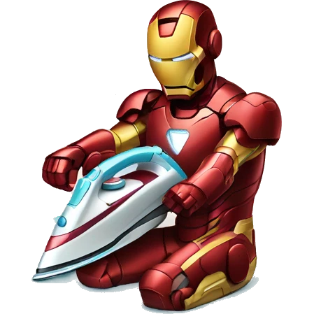 ironman ironing clothes emoji