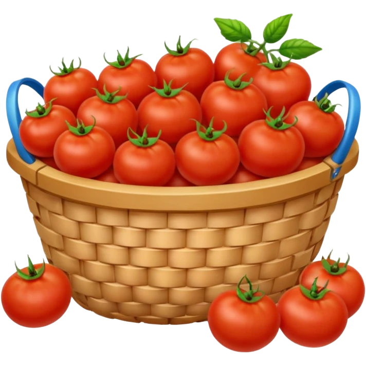 tomato and other fruits in basket emoji