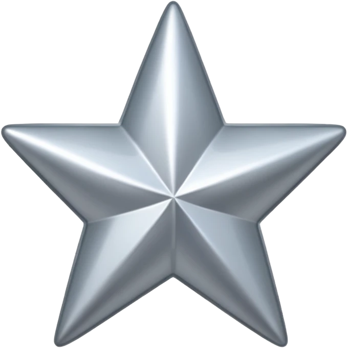 silver metallic star emoji