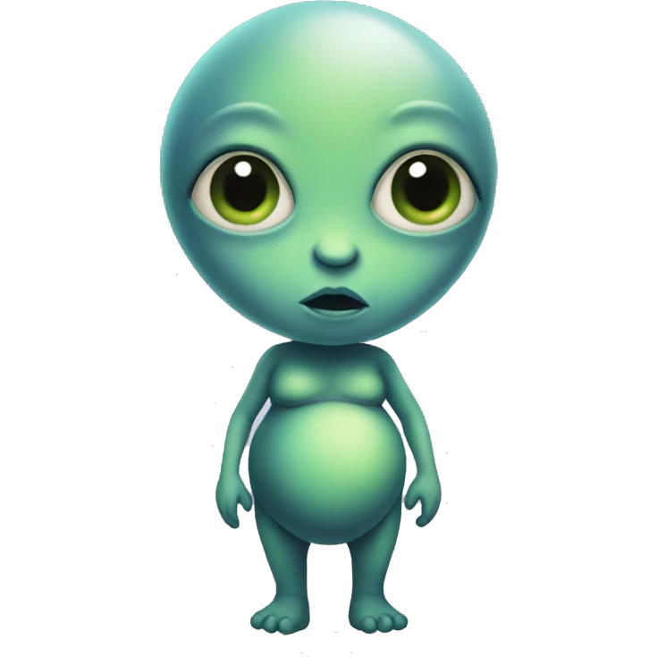pregnant alien emoji