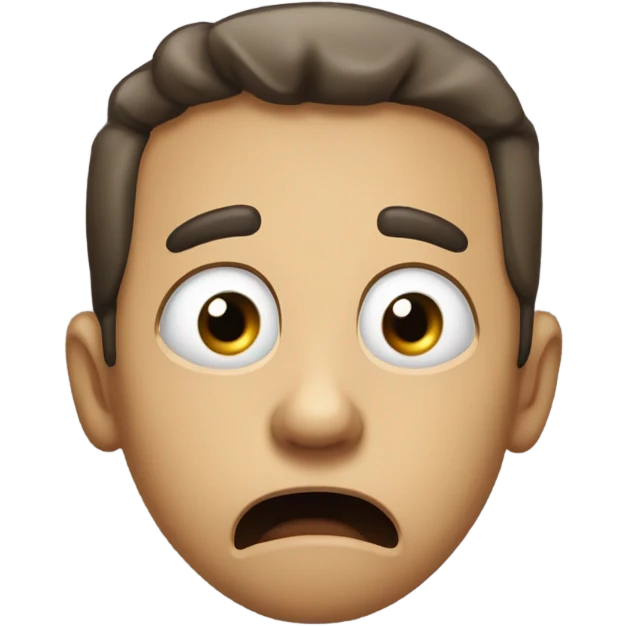 A person gulping in fright emoji
