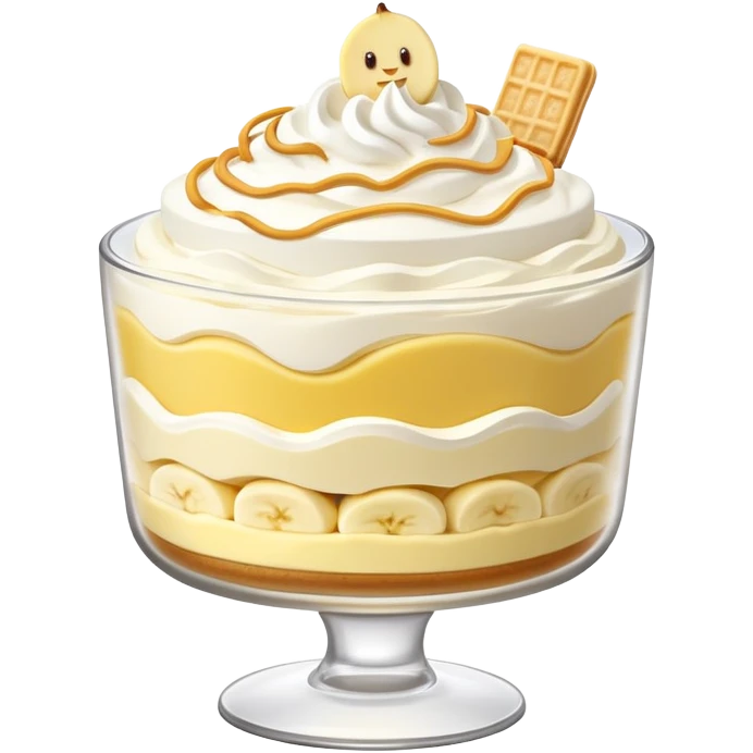cute banana pudding dessert emoji