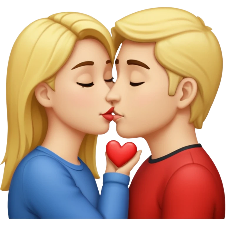 Couple kissing each other  emoji