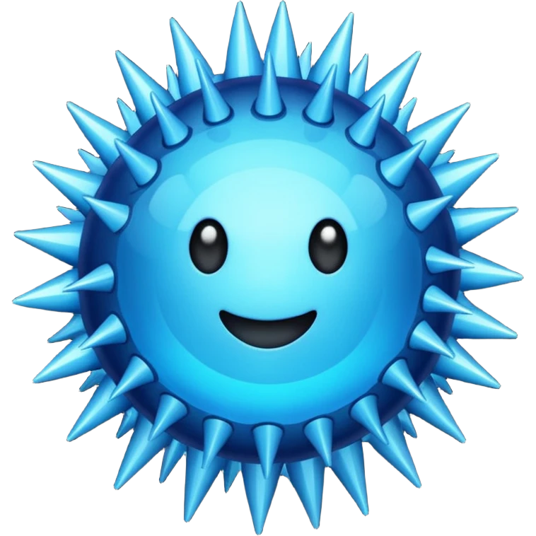  virus with many spike emoji