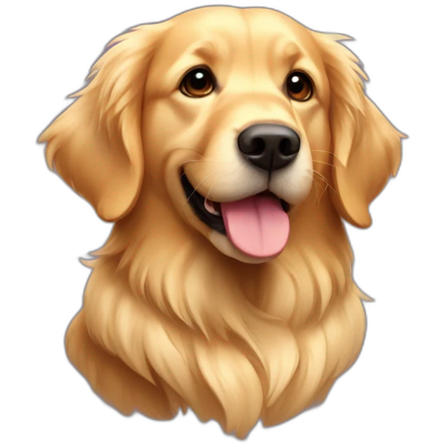 golden retriever con alas de mariposa emoji