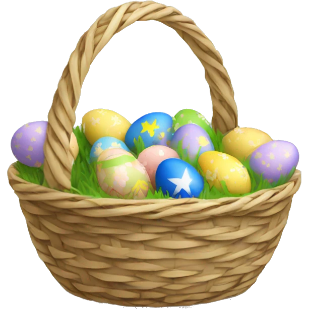 easter basket with eu flag eggs emoji