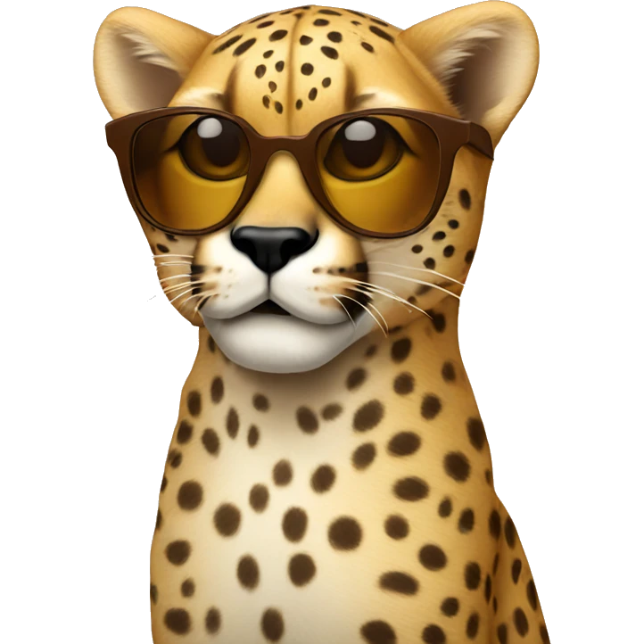 cheetah with sunglassss  emoji