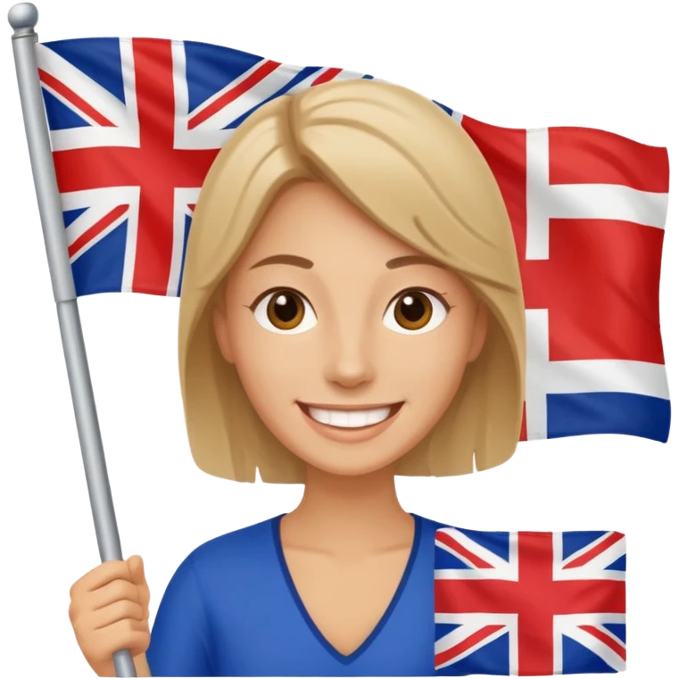 a tourist with an English flag emoji