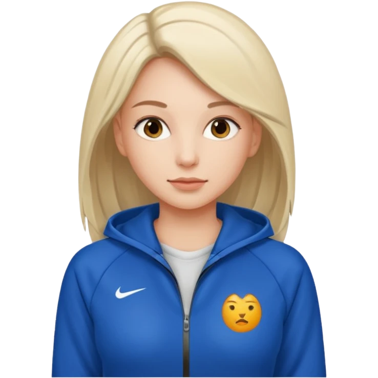woman walks in a tracksuit   emoji