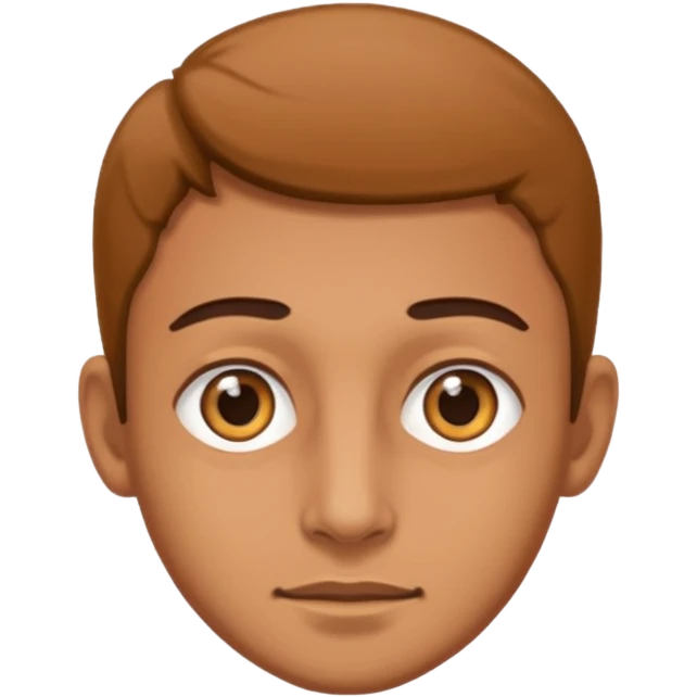 just make his eyes high and not holding that emoji