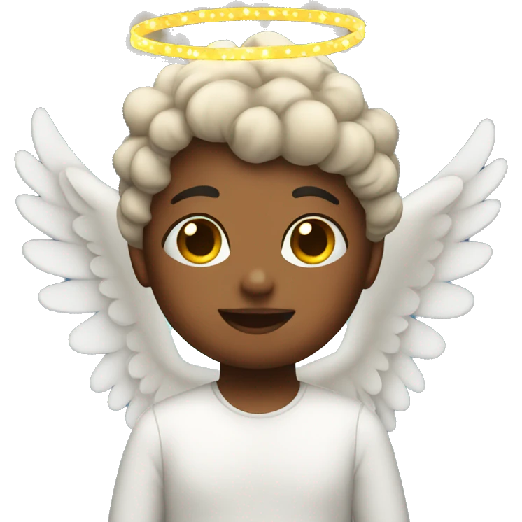 angel with christmas lights emoji