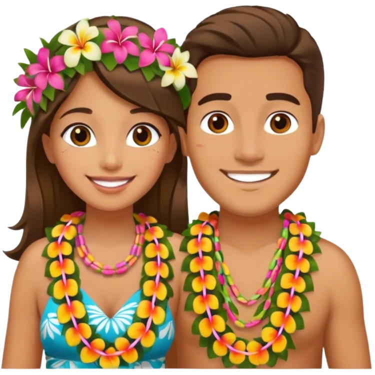 hawaiian couple emoji