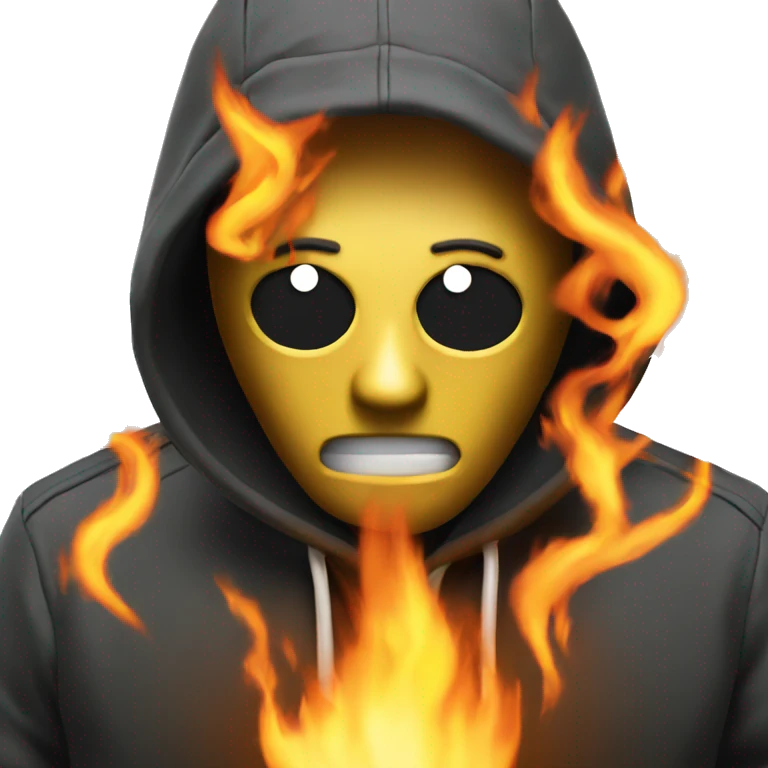 hacker on fire emoji