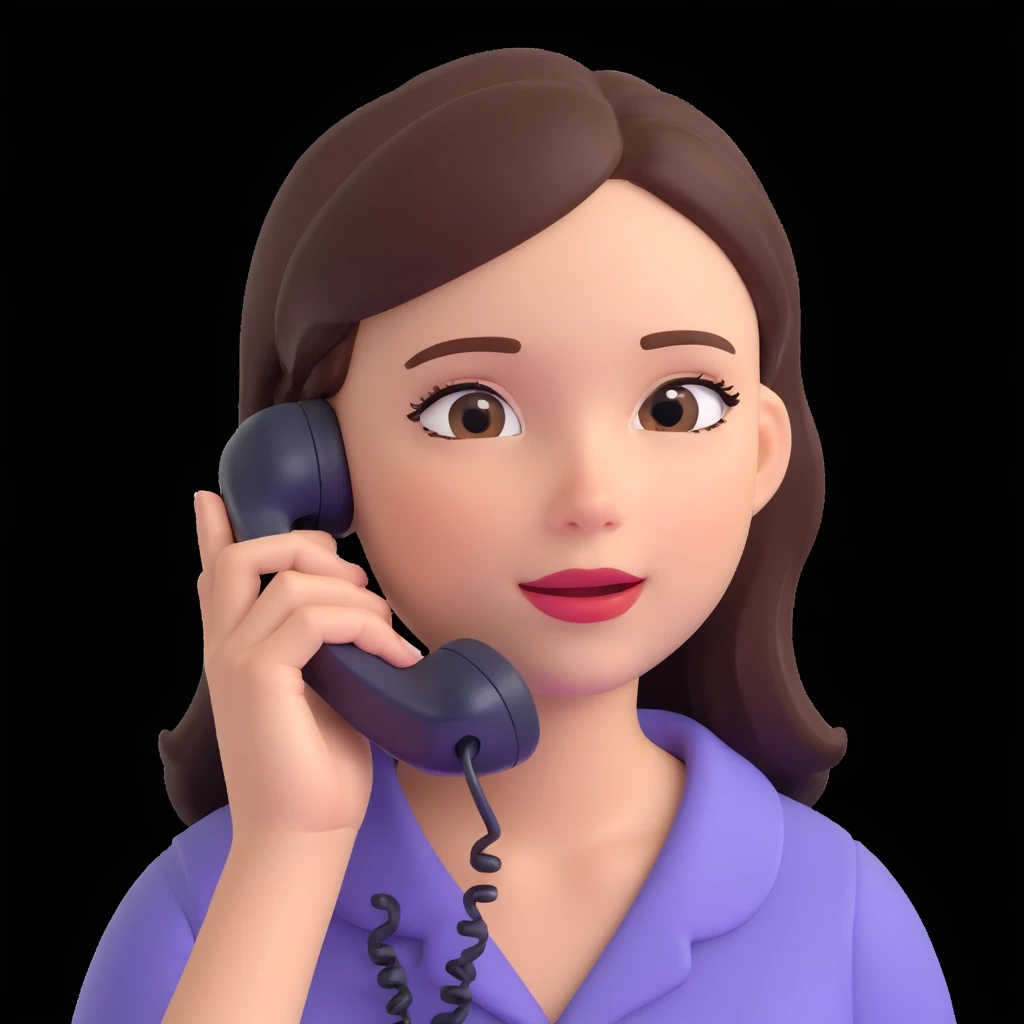 girl talking on phone, close up pose emoji