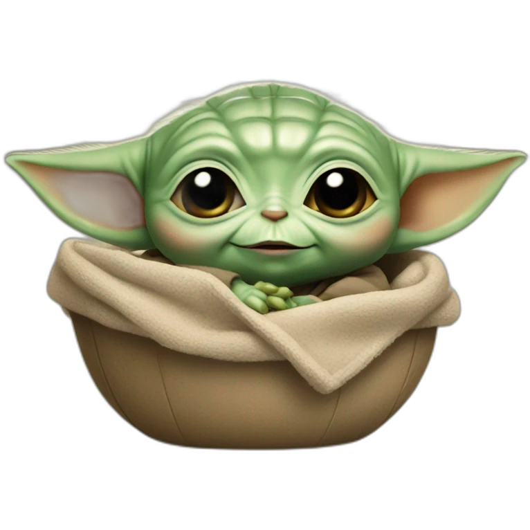 Baby yoda smiley emoji