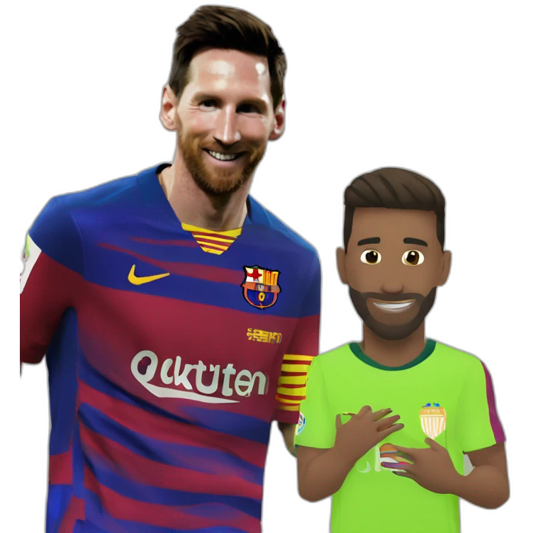 messi deseando feliz cumpleaños a Matias emoji