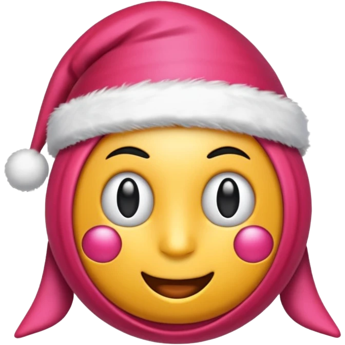 emojis estilo pixar de navidad rosada con rojo emoji