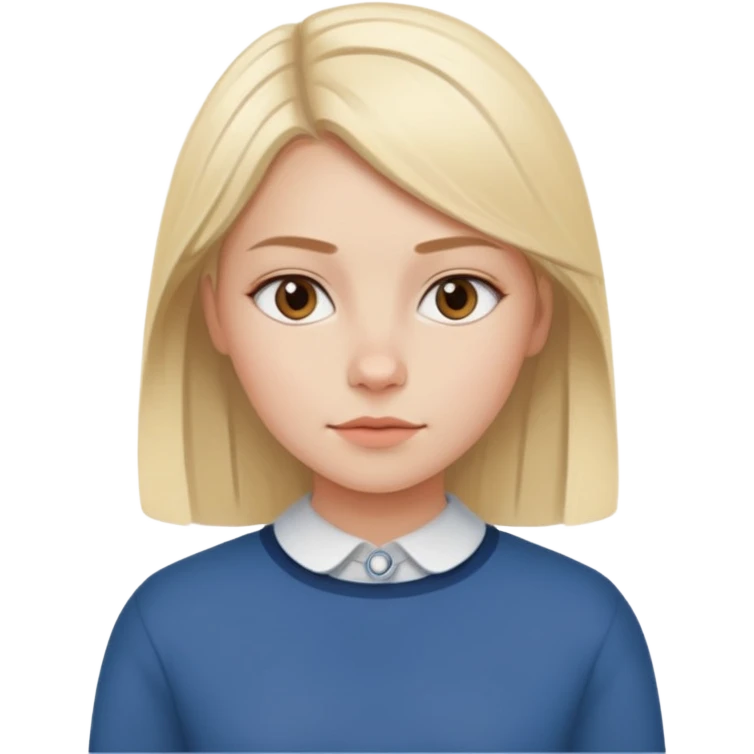 scandinavian girl with modern scandinavian clothes emoji