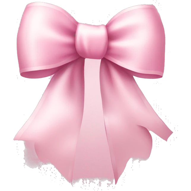 light pink ribbon bow emoji