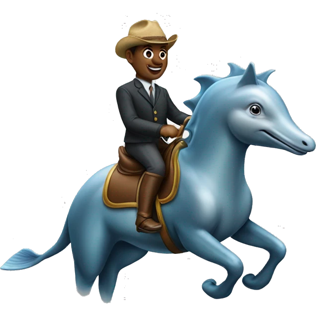 Dolphin riding a horse emoji