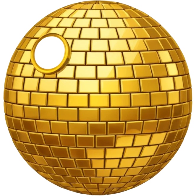 golden sparkling disco ball emoji