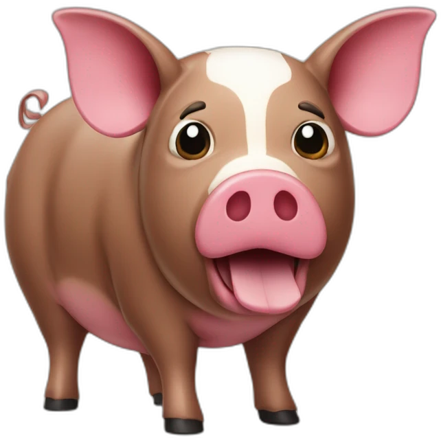 Cochons d'Inde sur un gros steak emoji
