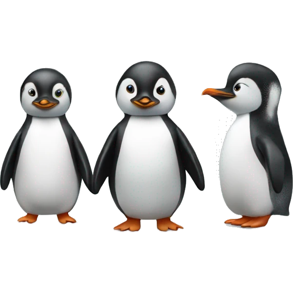 Female Penguin with supper puff jacket describes her self small and cute emoji