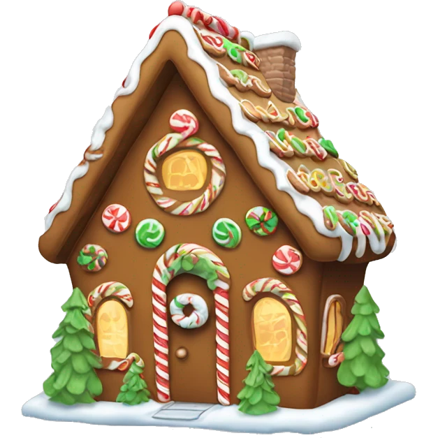 Christmas cozy gingerbread house  emoji