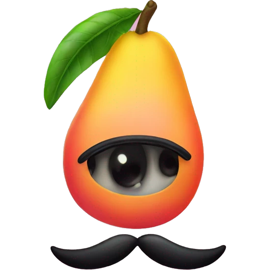 Mango with lashes  emoji
