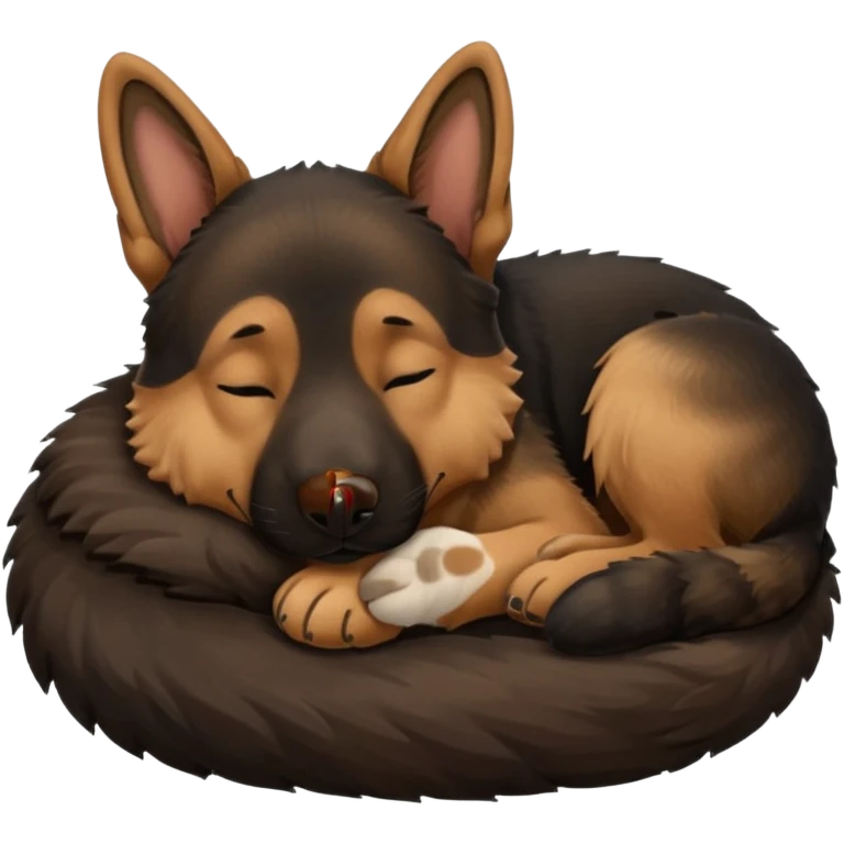 create a emoji of a German shepherd sleeping emoji