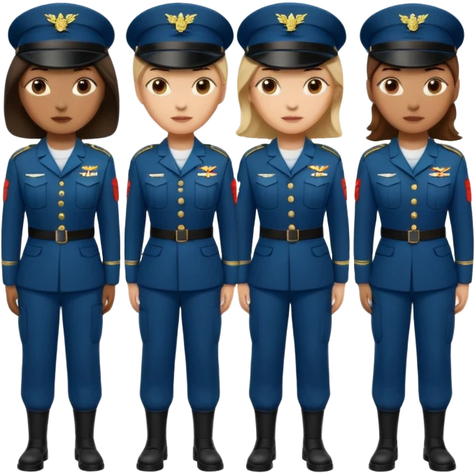 female soldiers emoji