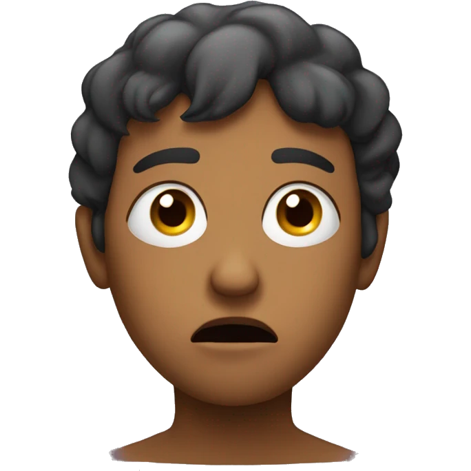 person with an upset face with their eyes directed to the side of them emoji