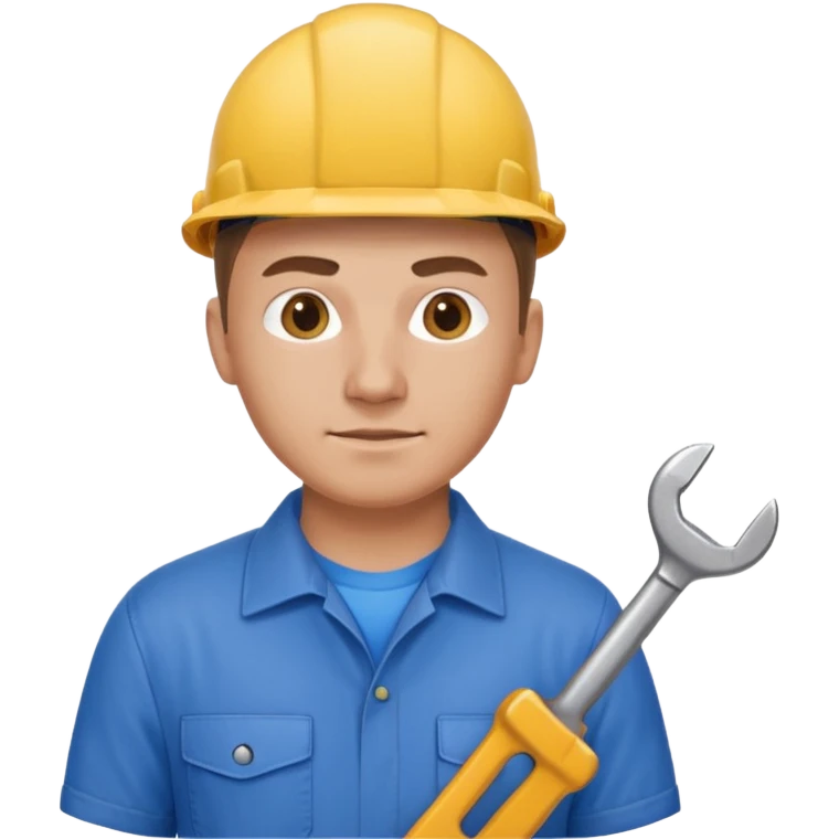 realistic ukrainian engineer with wrench emoji