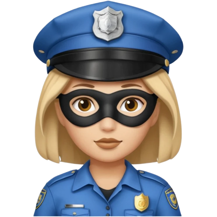 thief with police hat, thief mask,prison dress. emoji