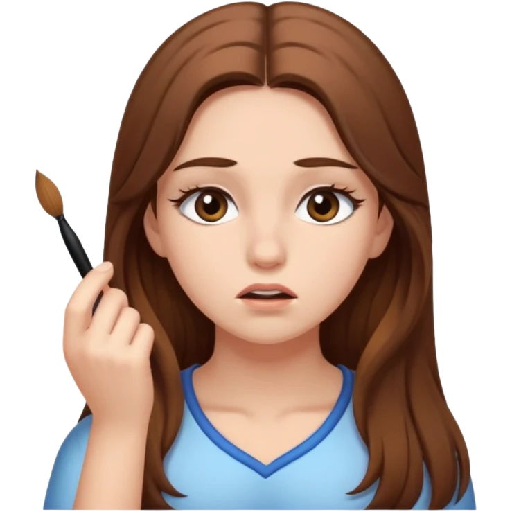 девочка умоляет и строит глазки emoji