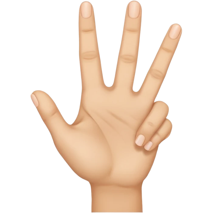 hand holding up 3 fingers emoji