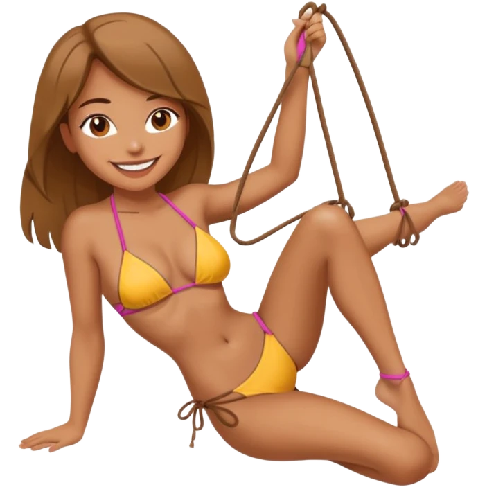 sexy girl in bikini string emoji