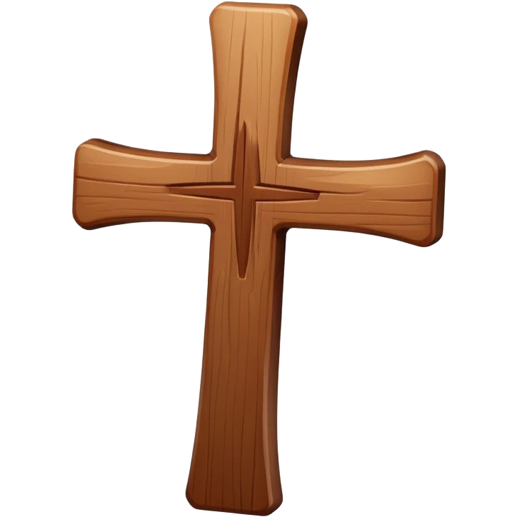 A smooth Wooden cross  emoji