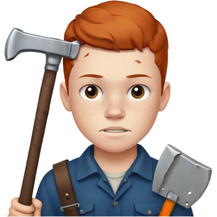 13 y/o Brian robeson at the beginning of Hatchet
determined, has hatchet emoji