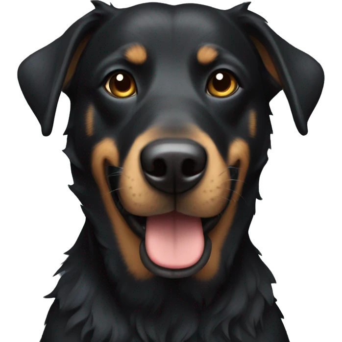 Black dog with halo emoji