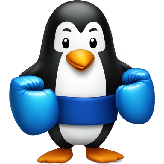 penguin boxing emoji