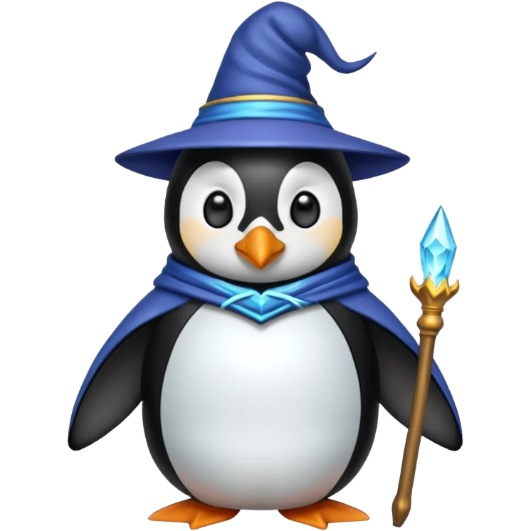 Penguin Wizard emoji
