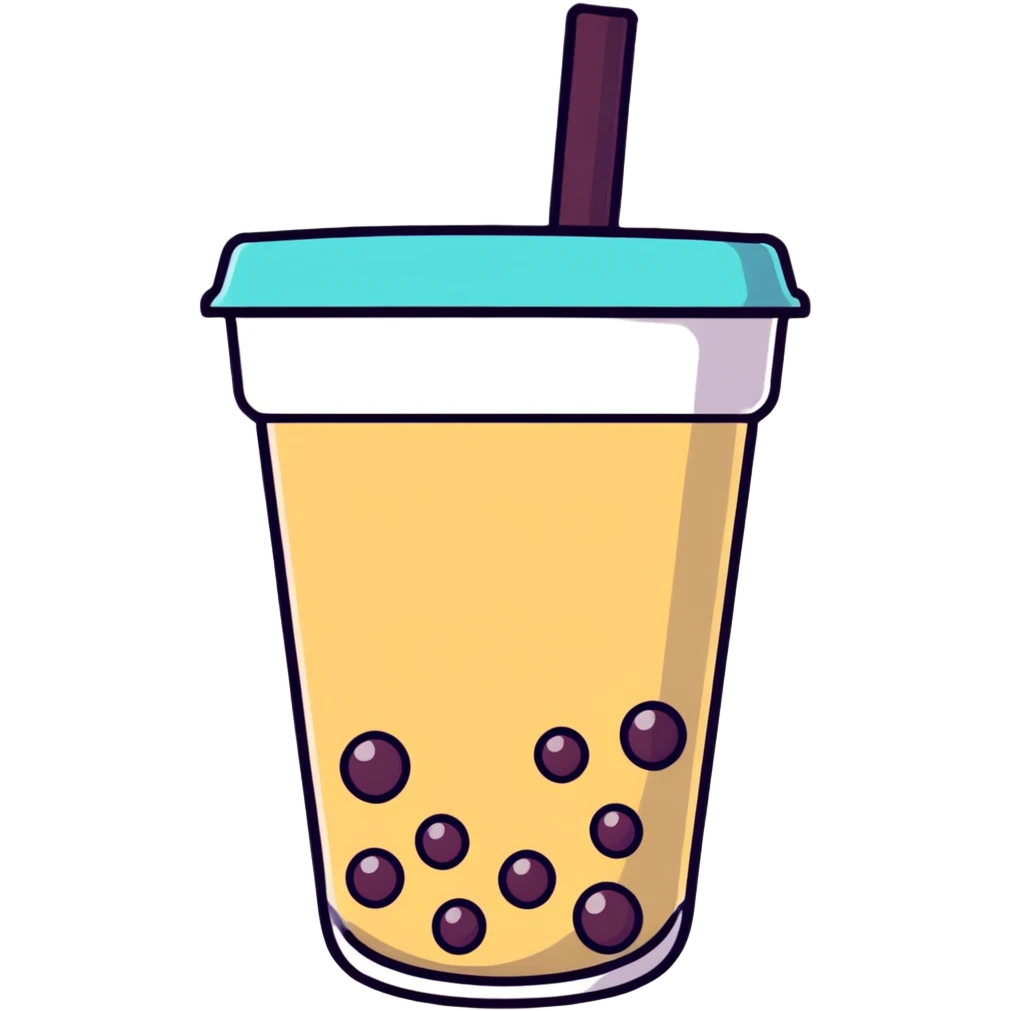 bubble tea with tapioca pearls emoji