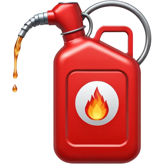 red gasoline canister plain pouring drops of diesel emoji