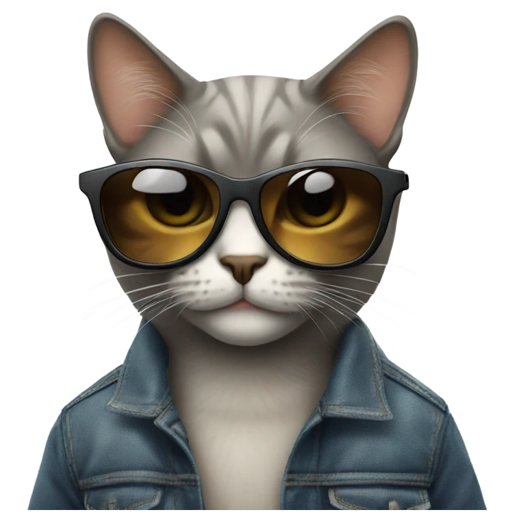 Cat with sunglasses emoji