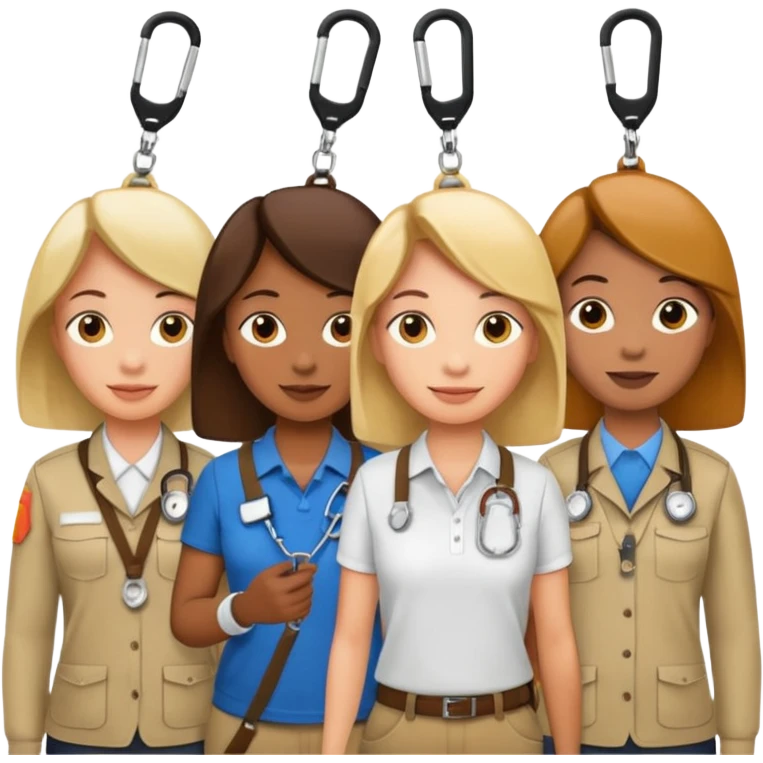 Employees with Lanyards emoji