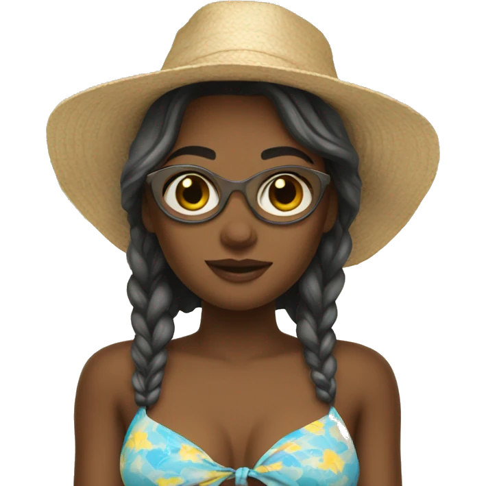 Girl beach outfit emoji