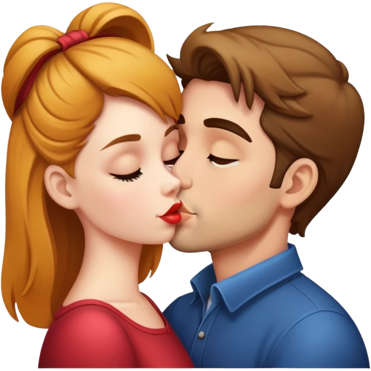 Man kissing girl emoji