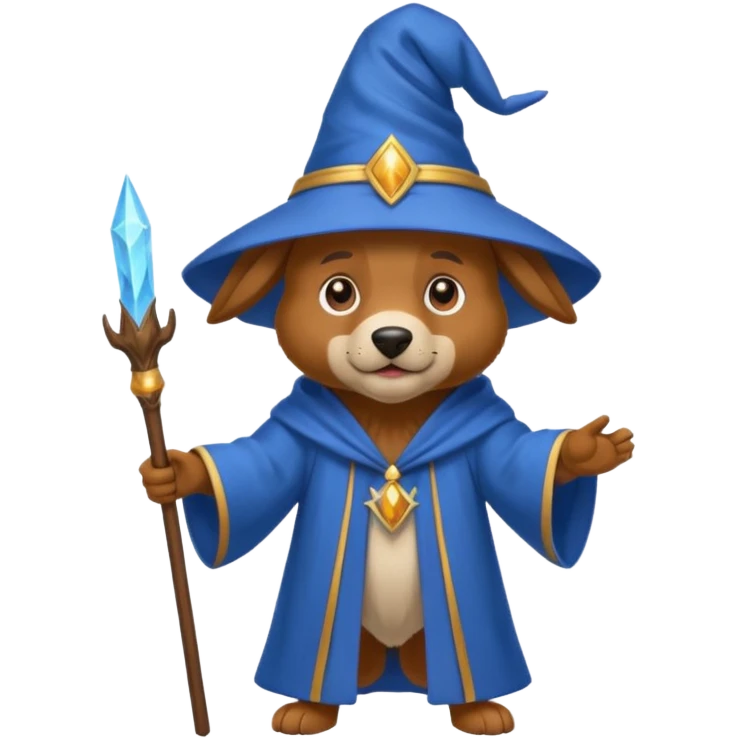 Dog wizard emoji