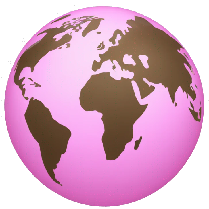 pink globe  emoji